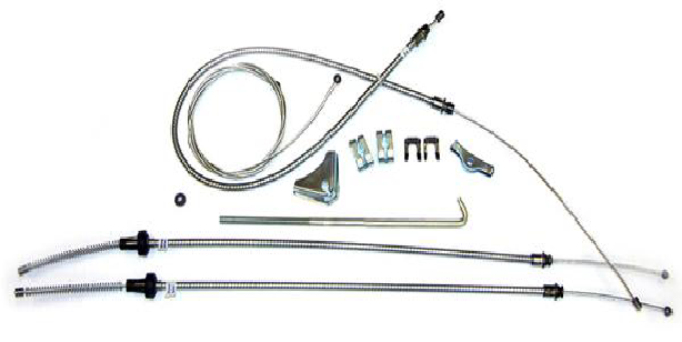 70-74 E-body Cuda Wo/inner E Emergency Parking Brake Cable Set Kit OE BSH7002 