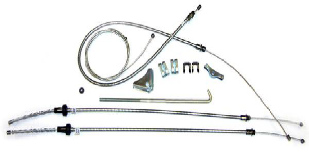 Mopar 1967-74 A-Body Parking Brake Cable Kit with Intermediate Cable