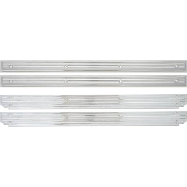thumbnail image 2 of Interior Door Sill Step Tread Plates For Land Rover Discovery 3 & 4 - Black/Stainless (4pcs) 2 of 4