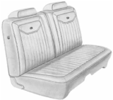 Dante's Mopar Parts - Mopar Seat Covers 1971 Charger & Superbee Deluxe Style Front Split Bench