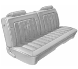 Dante's Mopar Parts - Mopar Seat Covers 1973 Dodge Charger "Deluxe" Front Split Bench