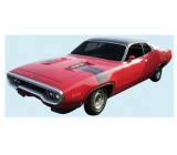 Dante's Mopar Parts - Mopar Stripe Kits 1971 GTX Decal & Hood-Fender Stripe (Non Air GrabberCars)