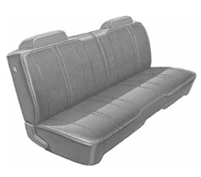 Dante's Mopar Parts - Mopar Seat Covers 1971 Charger Standard Style Front Split Bench - Image 1