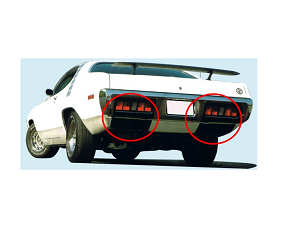 DMPS-9574-CT906 Mopar Stripe Kits 1972 GTX Decal & Hood-Fender