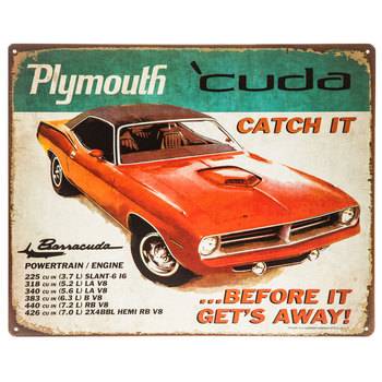 1970 Plymouth Hemi Cuda Rustic Retro Metal Sign 8" x 12" 