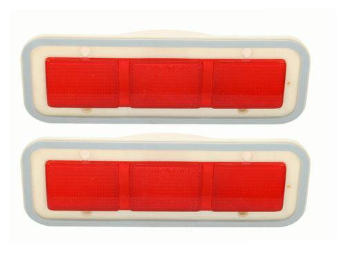 momok品！レッド＆ホワイトモールOSB.LED DMPS-4027 Mopar Rear Side Marker Lens 1971 Plymouth GTX, Road