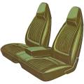 Interior - Seat Covers 1970-1974 E-Body - Dante's Mopar Parts - Mopar Seat Covers 1971 Dodge Challenger Deluxe Style E-body Front Split Bench with Center Armrest