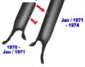 Dante's Mopar Parts - Mopar "OE Correct" Pillar Posts Molding 1970-1974 Plymouth Barracuda, Dodge Challenger - Image 2