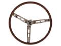 Interior - Steering Wheel - Dante's Mopar Parts - Mopar Deluxe Steering Wheel Woodgrain 1968-1970 A and B-body Wood Sport Wheel