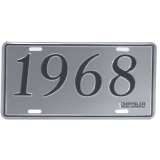 1968 Chrysler, Plymouth, Dodge License Plate 